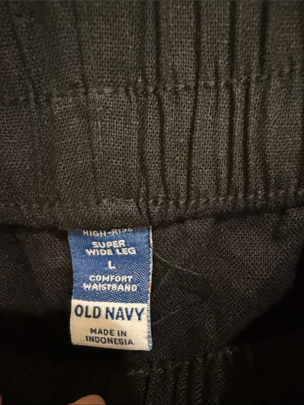 Old navy high rise super wide leg linen blend pants size large NWT - Picture 2 of 4